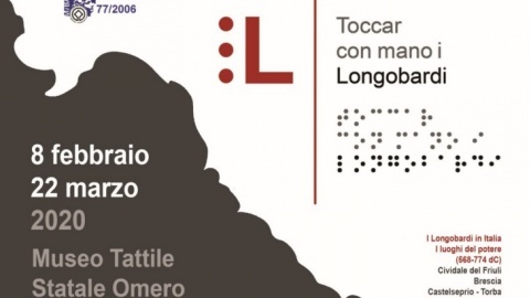 “Toccar con mano i Longobardi”: sabato 8 febbraio l’inaugurazione della mostra al Museo Tattile Omero di Ancona 