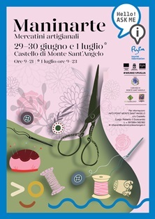 “Maninarte”, dal 29 giugno al 1° luglio la fiera dell’artigianato nel Castello di Monte Sant’Angelo 