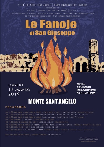 Lunedì 18 marzo tornano le tradizionali “Fanoje di San Giuseppe” nel centro storico di Monte Sant’Angelo