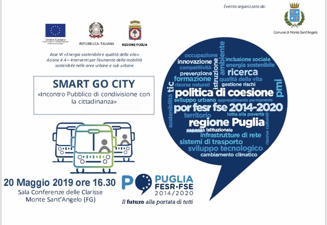 Bando “Smart go city” per mobilità e trasporti: lunedì 20 maggio incontro pubblico di condivisione con la cittadinanza 